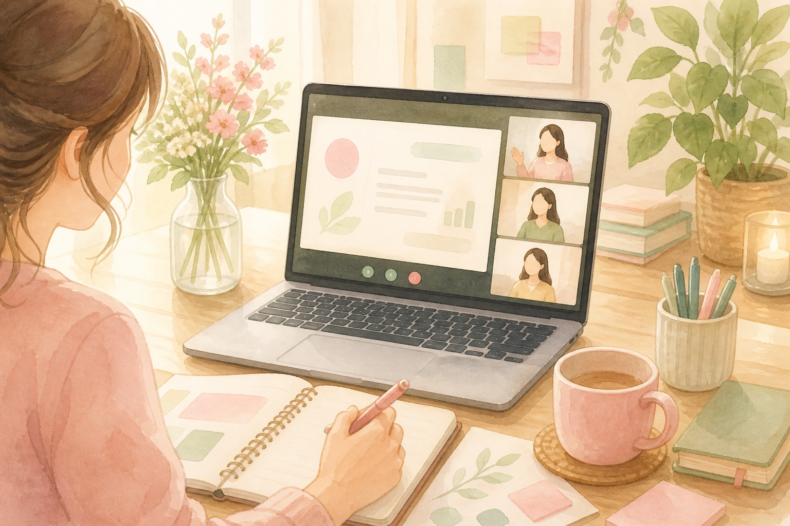 オンラインセミナーのイラスト